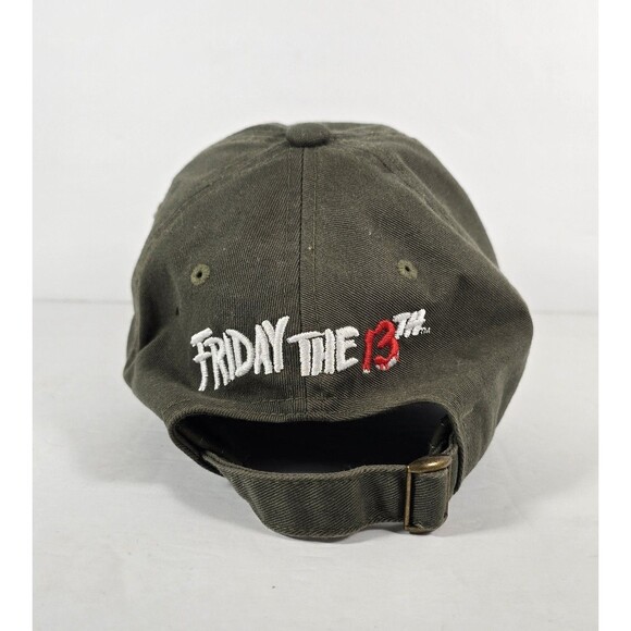 Friday The 13th Camp Crystal Lake Distressed Hat Adjustable Frayed Horror Green - Picture 6 of 10